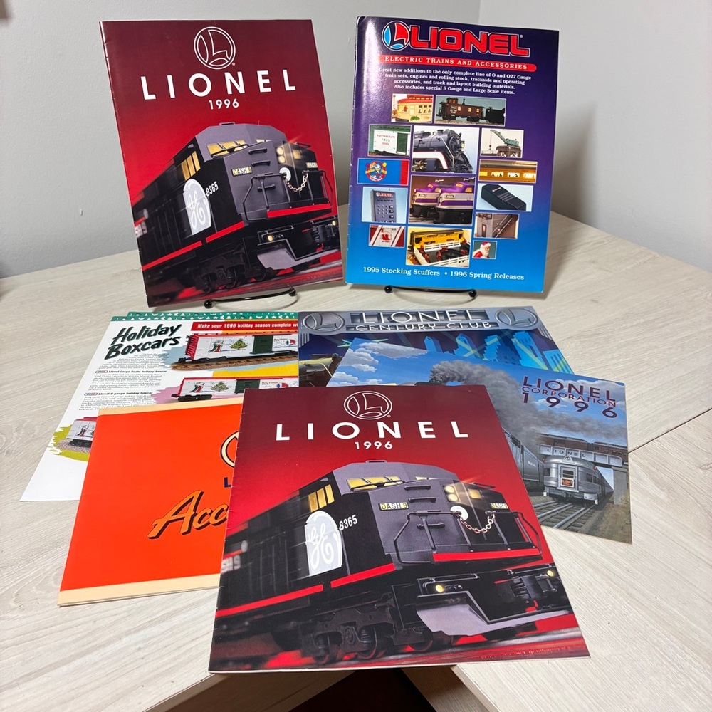 Lionel Electric Train Catalog Lot 1995 1996 Brochures Century Club Accessories